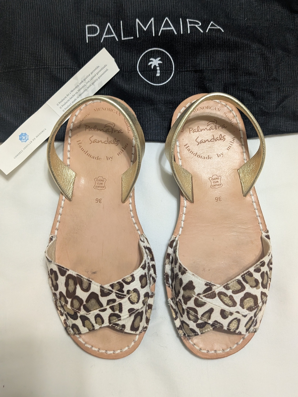 Leopard Print Sandals with Gold Ankle Strap